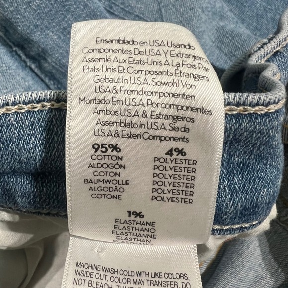 MOTHER The Runaway Step Fray Flare Jeans Size 29 Kiss and Make Up Wash Denim - Picture 7 of 16